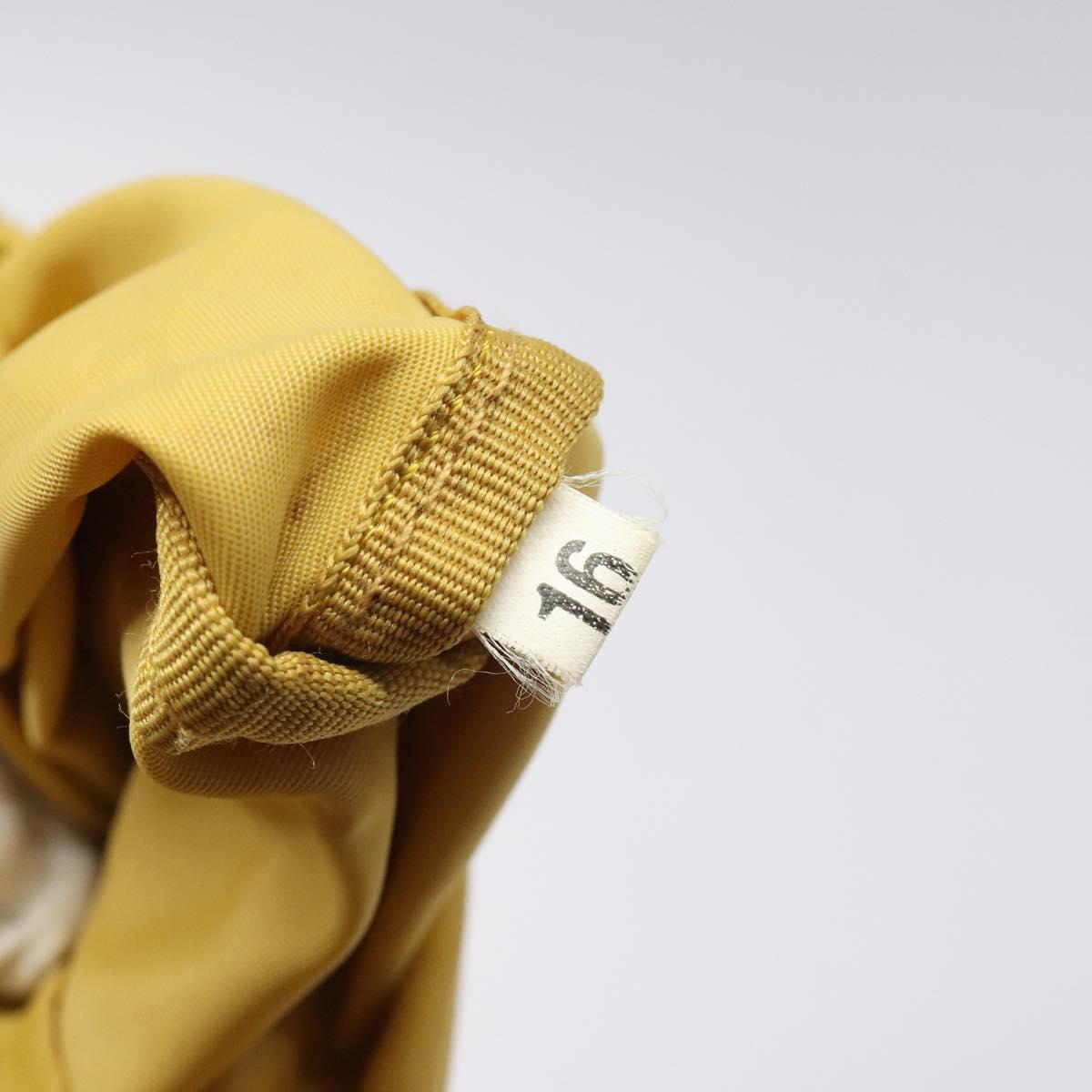 PRADA Pouch Nylon Yellow Auth bs22618