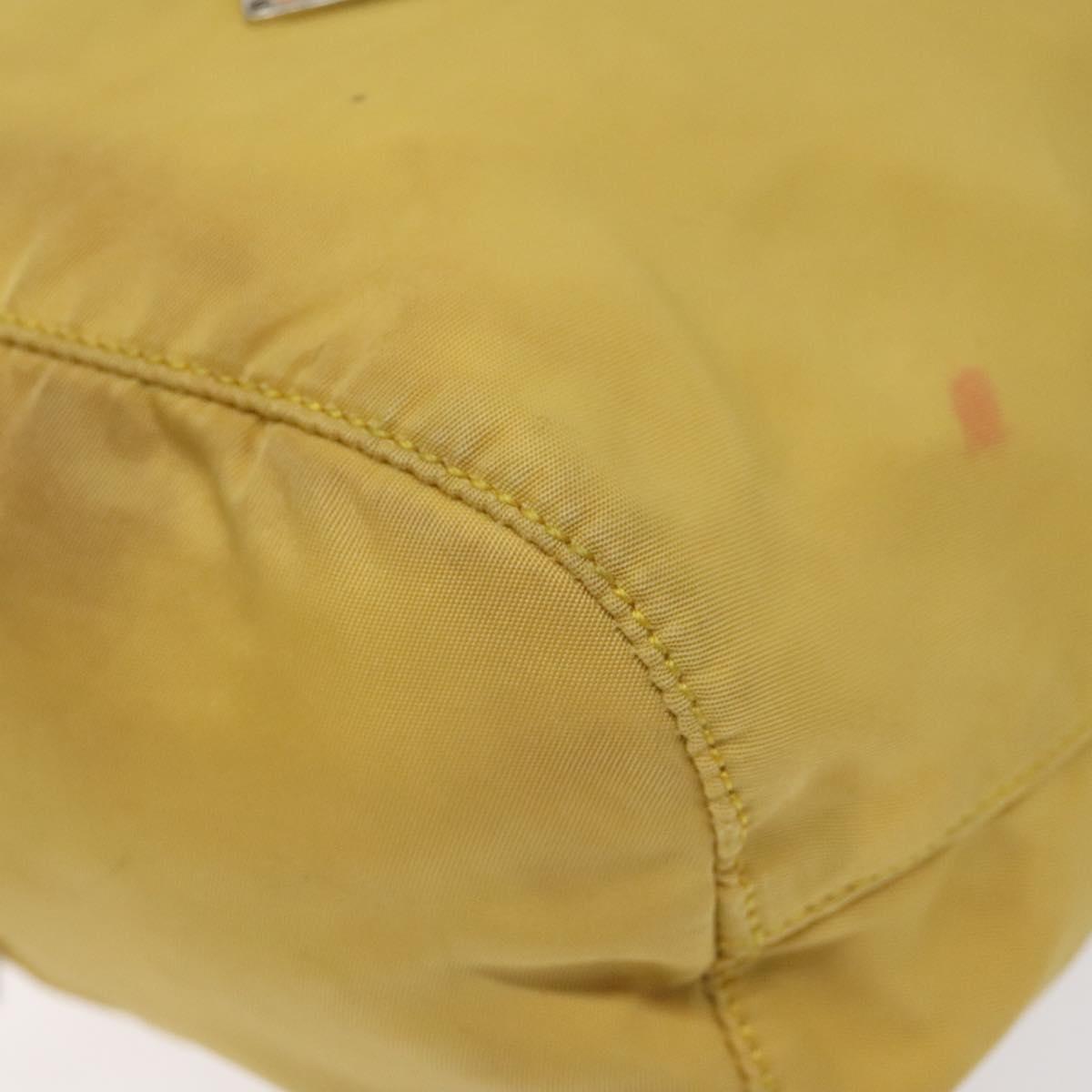 PRADA Pouch Nylon Yellow Auth bs22618