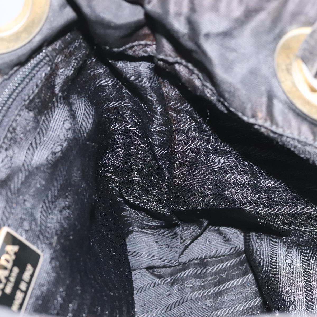 PRADA Hand Bag Nylon Black Auth bs22622