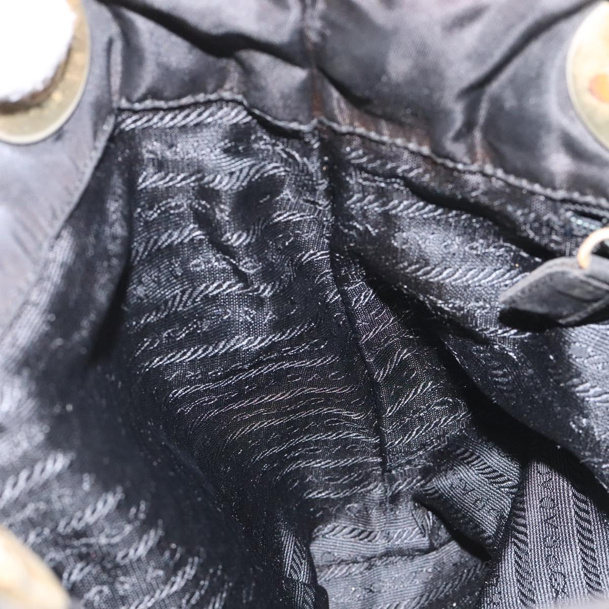 PRADA Hand Bag Nylon Black Auth bs22622