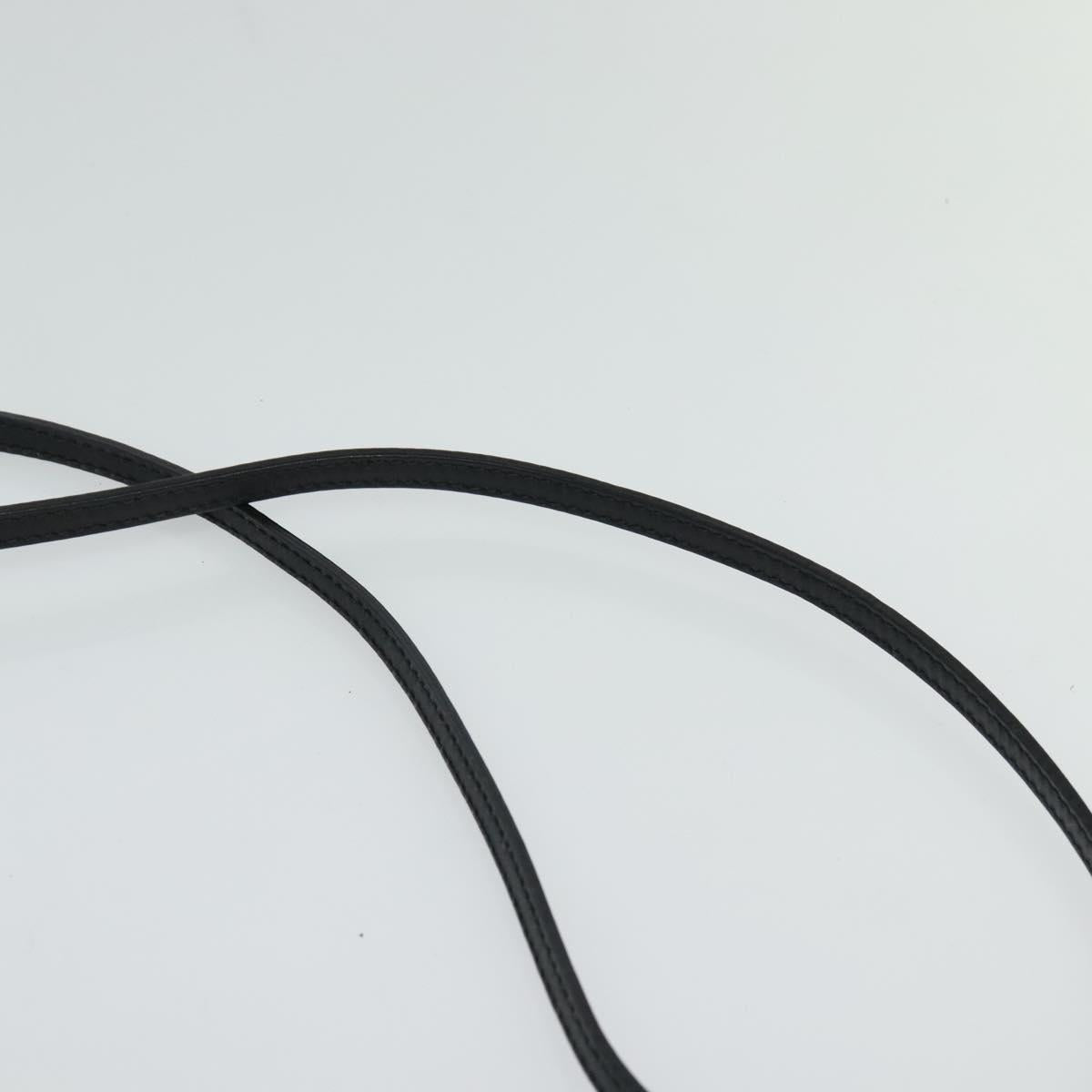 BALENCIAGA Navy Pochette Shoulder Bag Coated Canvas Beige Blue Auth bs22669