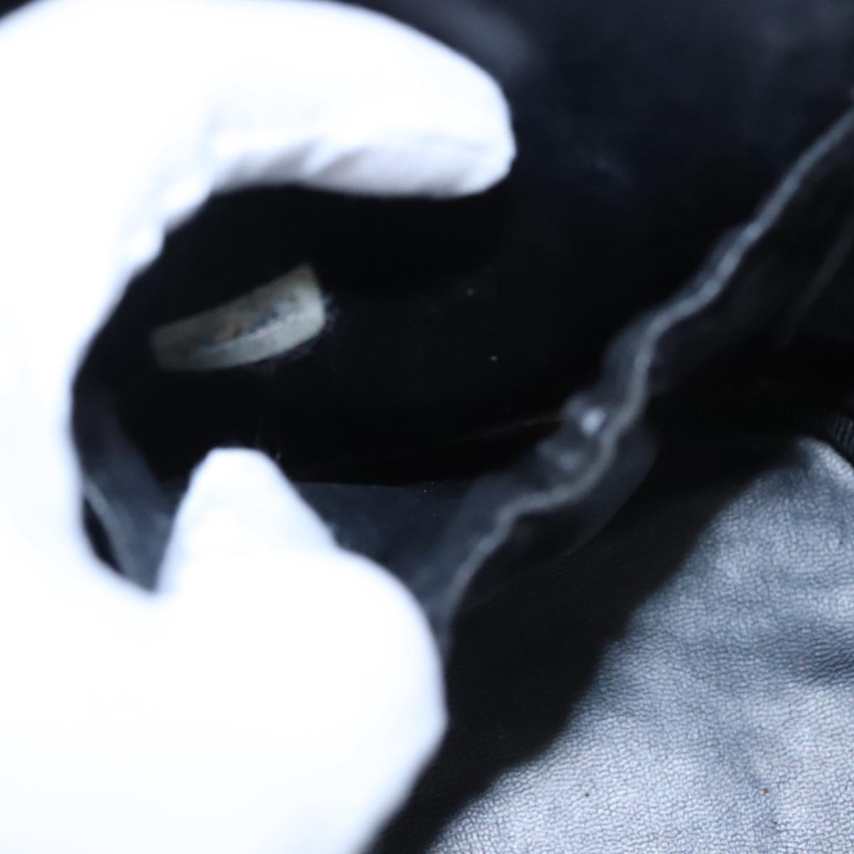 CHANEL Bicolore Vanity Hand Bag Leather Black CC Auth bs22678