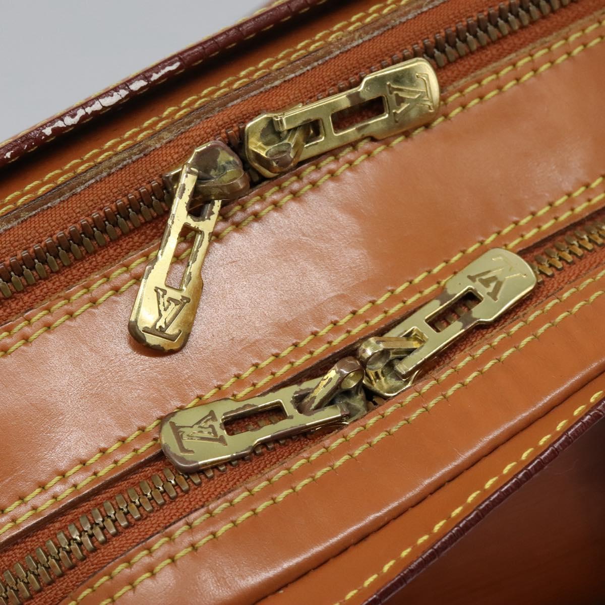LOUIS VUITTON Epi Sorbonne Hand Bag Zipangu Gold M54518 LV Auth bs22681