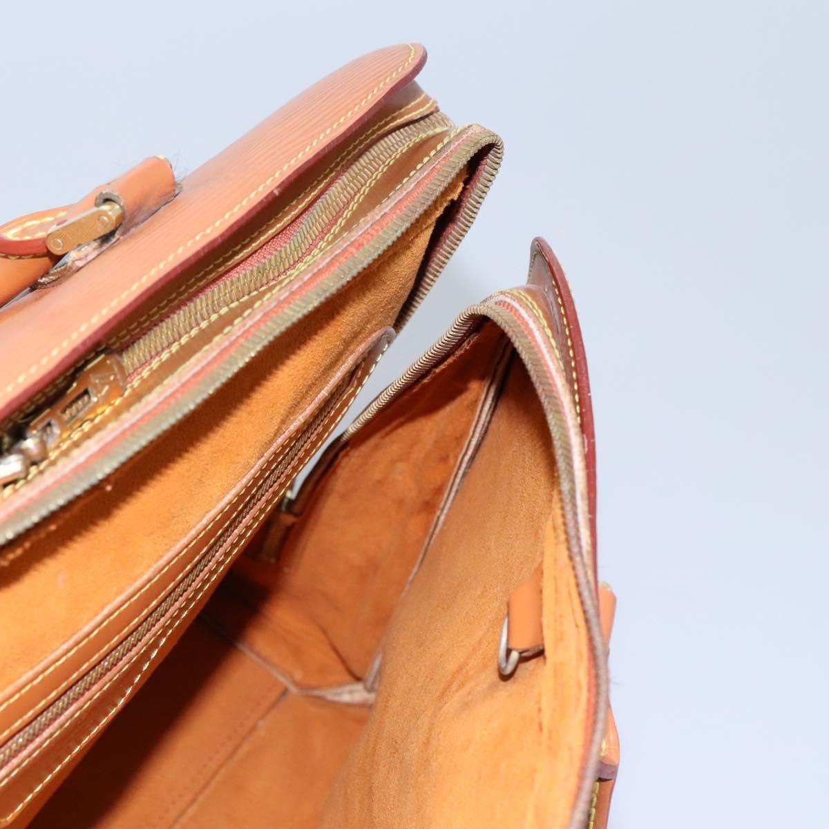 LOUIS VUITTON Epi Sorbonne Hand Bag Zipangu Gold M54518 LV Auth bs22681