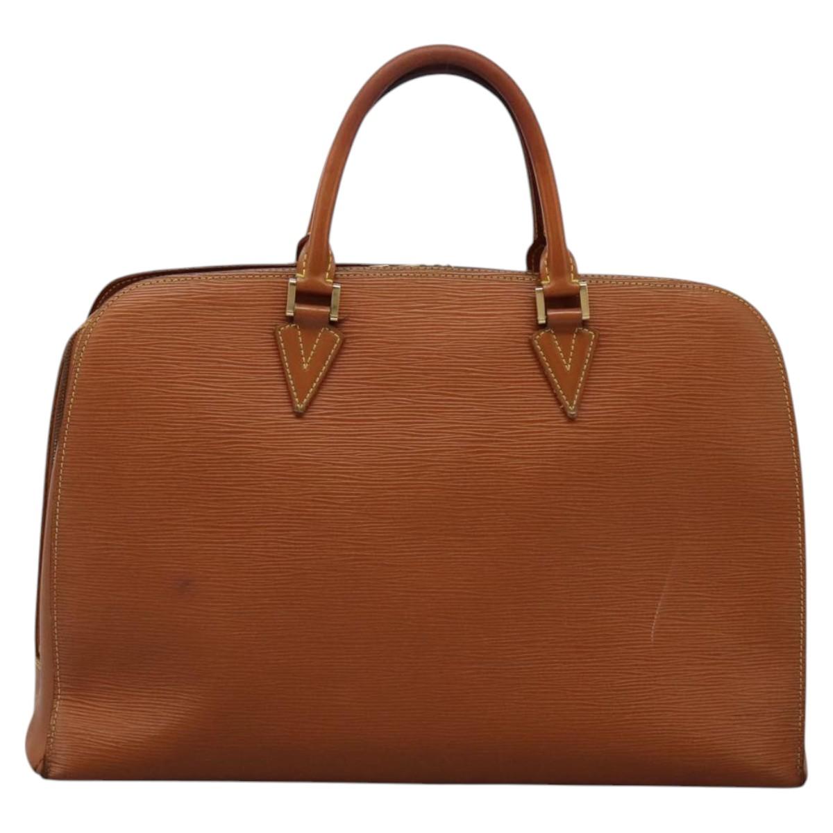 LOUIS VUITTON Epi Sorbonne Hand Bag Zipangu Gold M54518 LV Auth bs22681