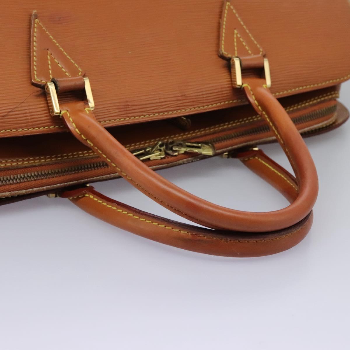 LOUIS VUITTON Epi Sorbonne Hand Bag Zipangu Gold M54518 LV Auth bs22681