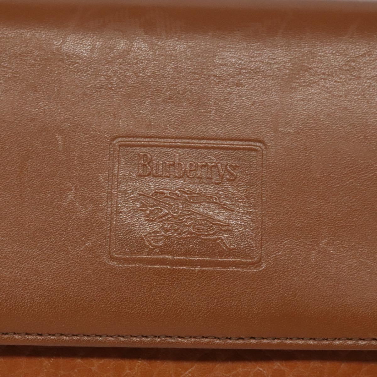 Burberrys Shoulder Bag Leather Beige Auth bs22691