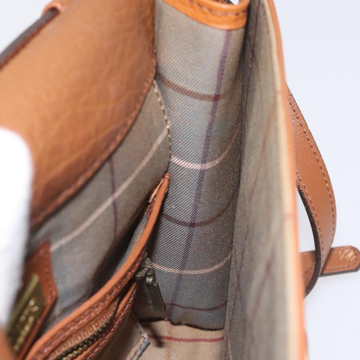 Burberrys Shoulder Bag Leather Beige Auth bs22691