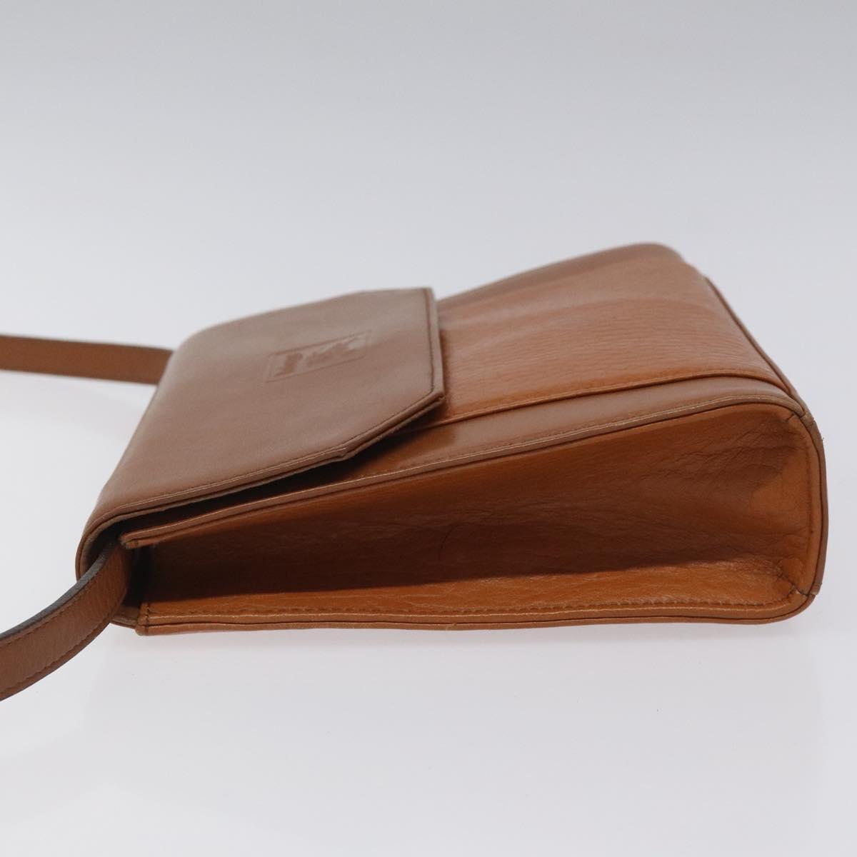 Burberrys Shoulder Bag Leather Beige Auth bs22691