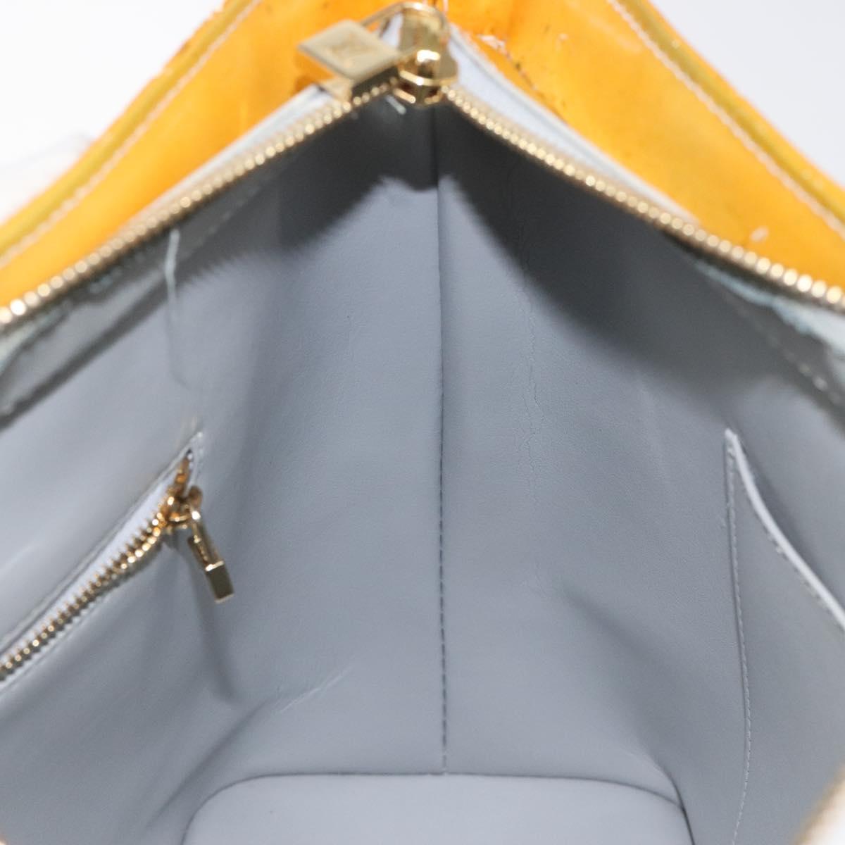 LOUIS VUITTON Monogram Vernis Houston Hand Bag Gris M91053 LV Auth bs22715