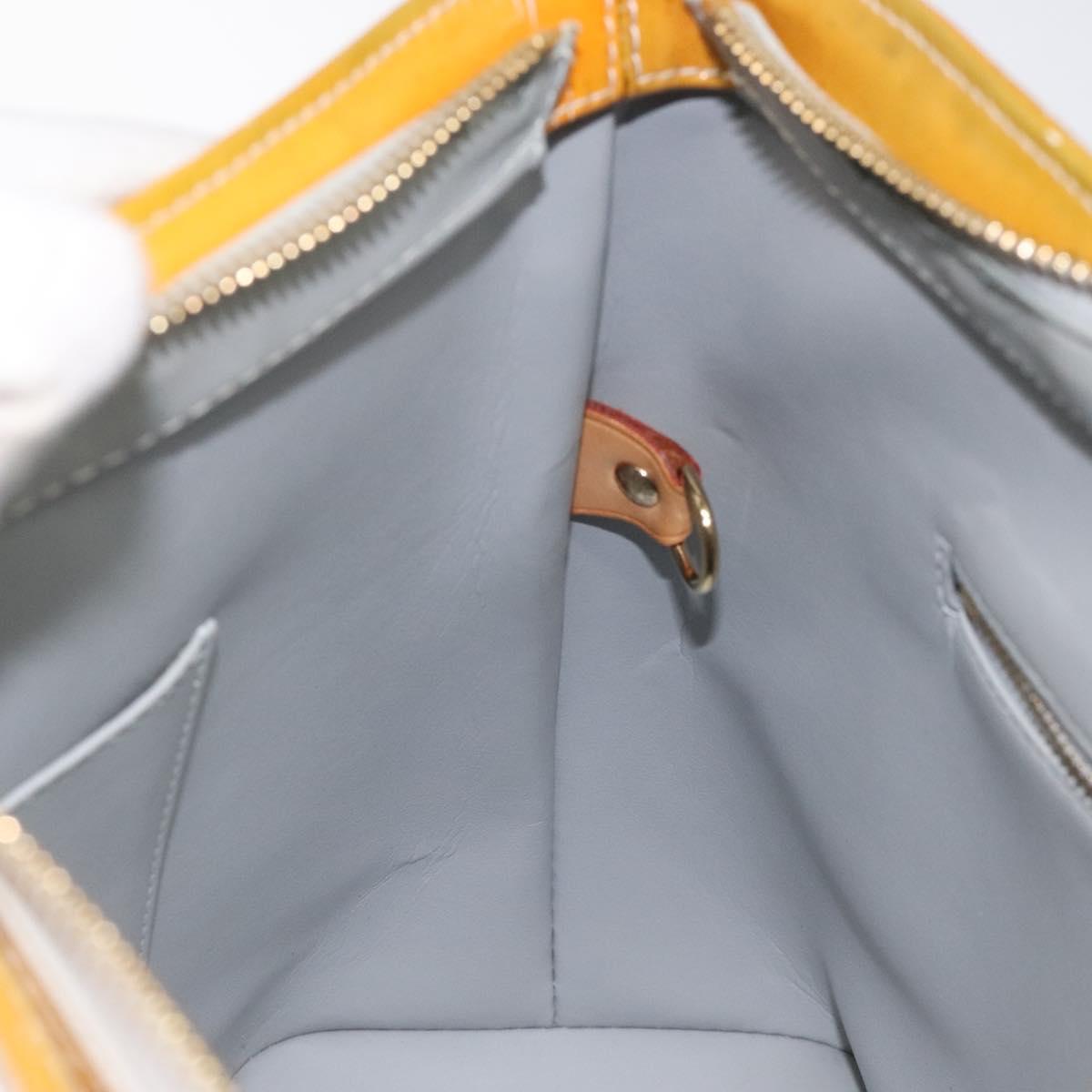 LOUIS VUITTON Monogram Vernis Houston Hand Bag Gris M91053 LV Auth bs22715