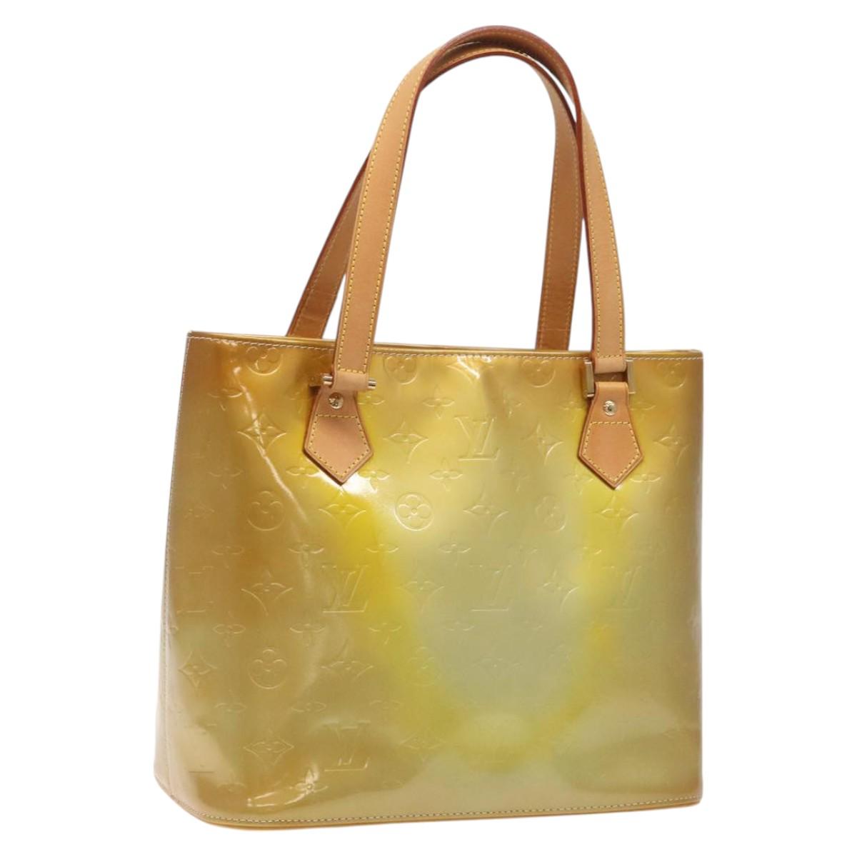 LOUIS VUITTON Monogram Vernis Houston Hand Bag Gris M91053 LV Auth bs22716