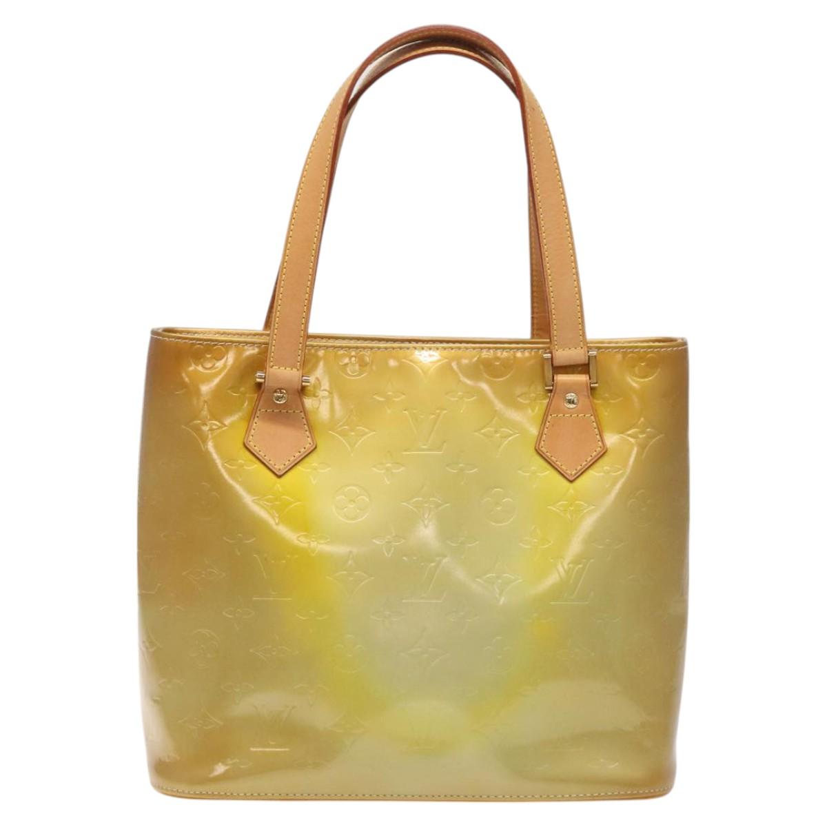 LOUIS VUITTON Monogram Vernis Houston Hand Bag Gris M91053 LV Auth bs22716