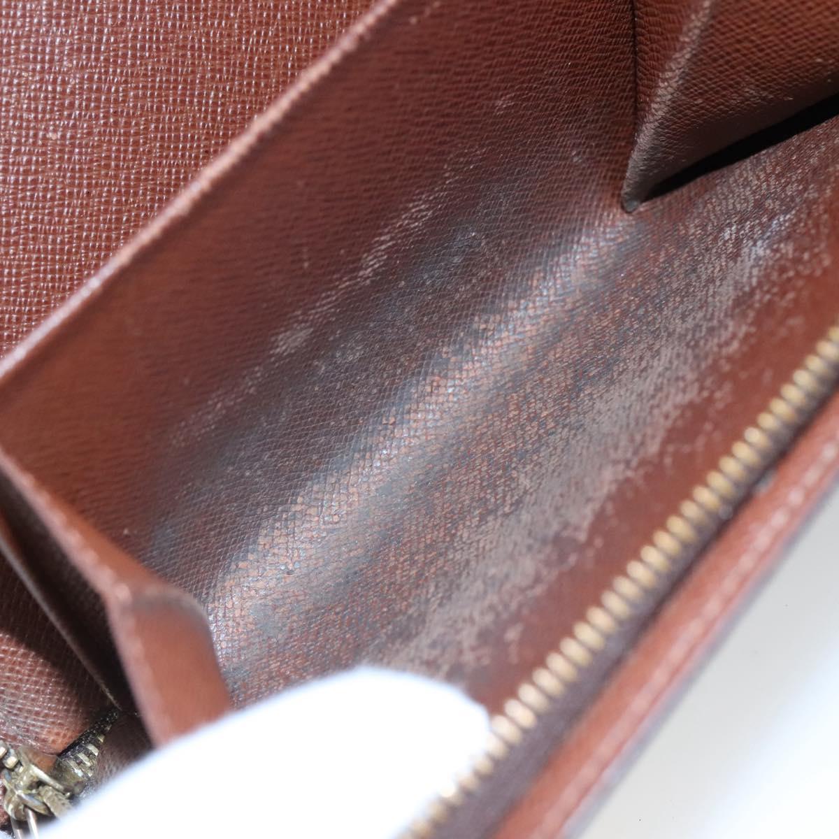 LOUIS VUITTON Monogram Porto Papie Zip Wallet M61207 LV Auth bs22722