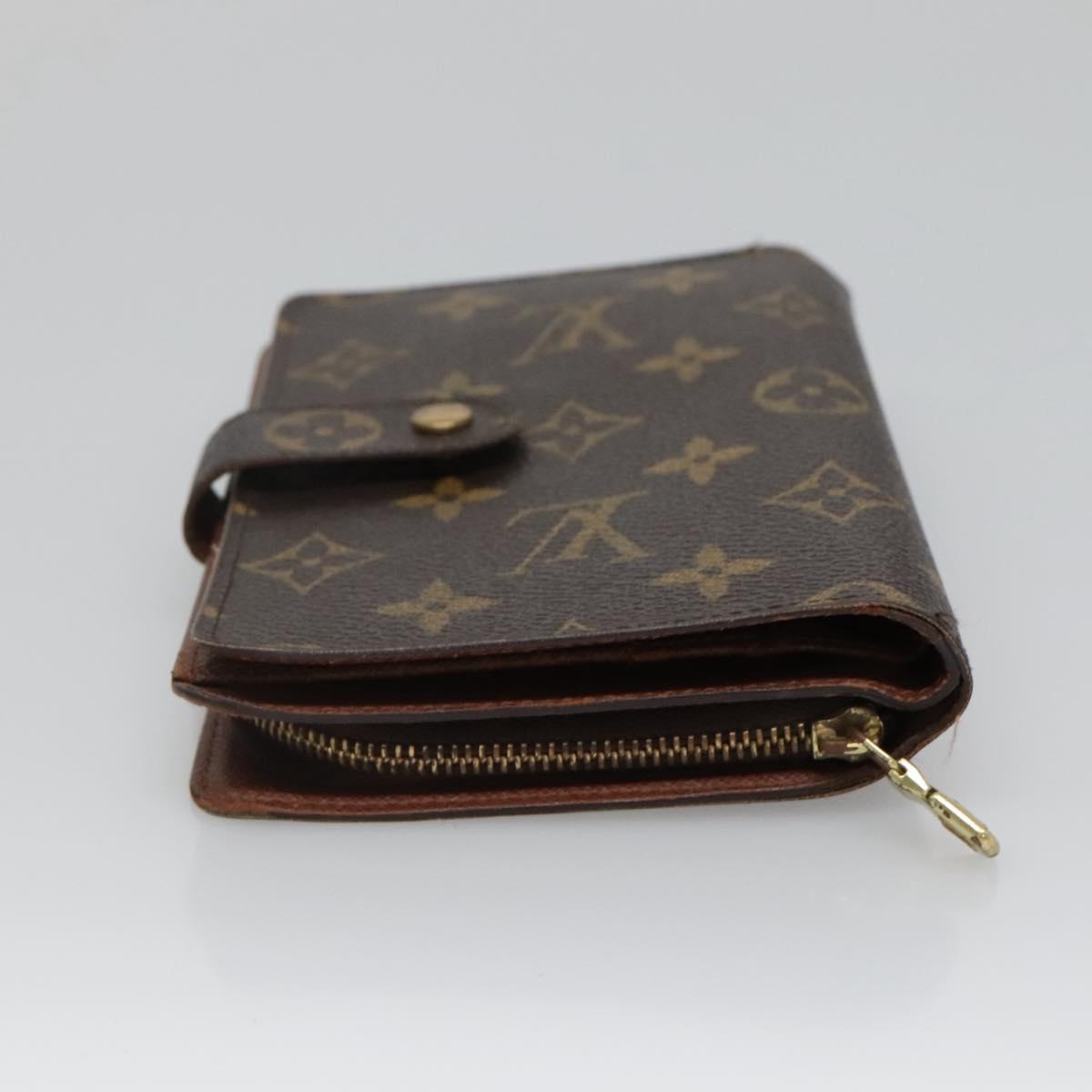 LOUIS VUITTON Monogram Porto Papie Zip Wallet M61207 LV Auth bs22722