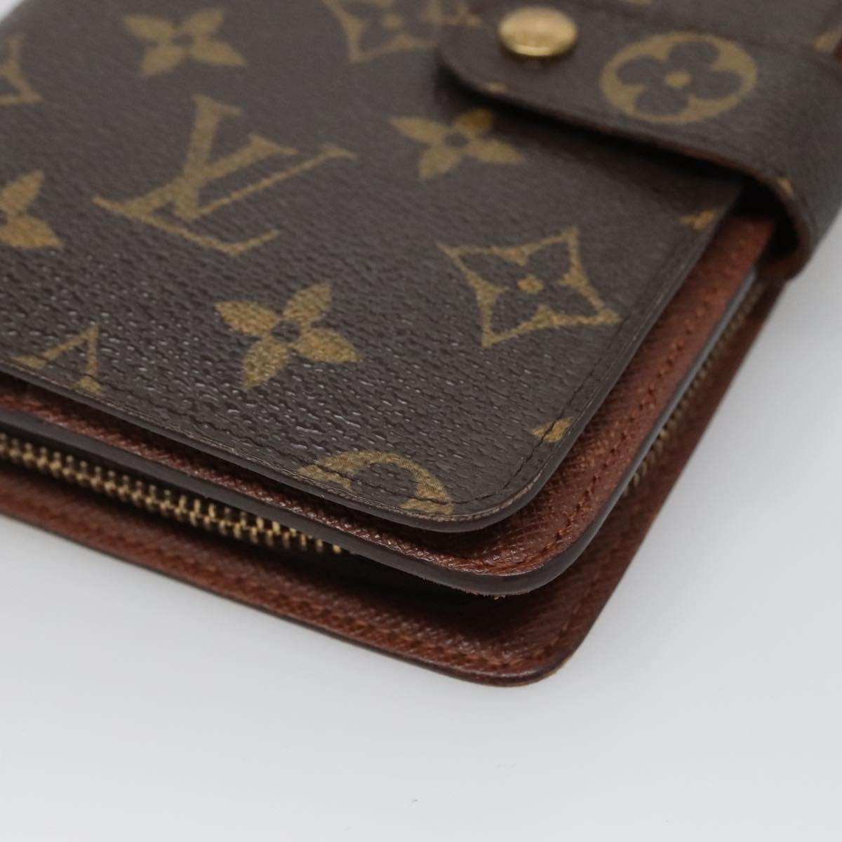 LOUIS VUITTON Monogram Porto Papie Zip Wallet M61207 LV Auth bs22722