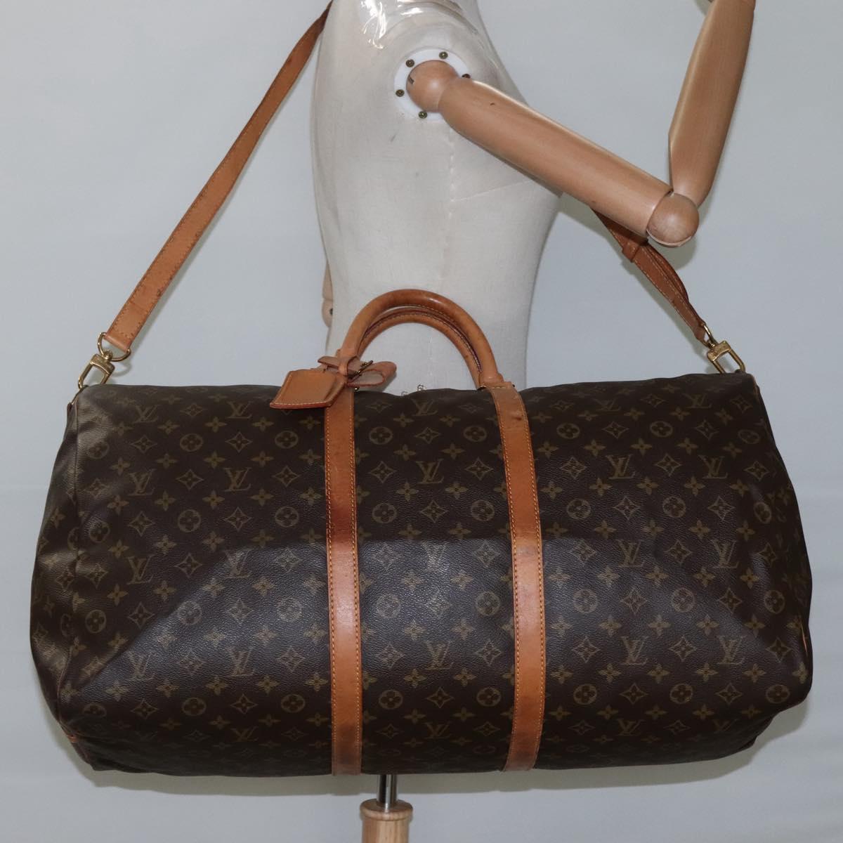 LOUIS VUITTON Monogram Keepall Bandouliere 60 Boston Bag M41412 LV Auth bs22766