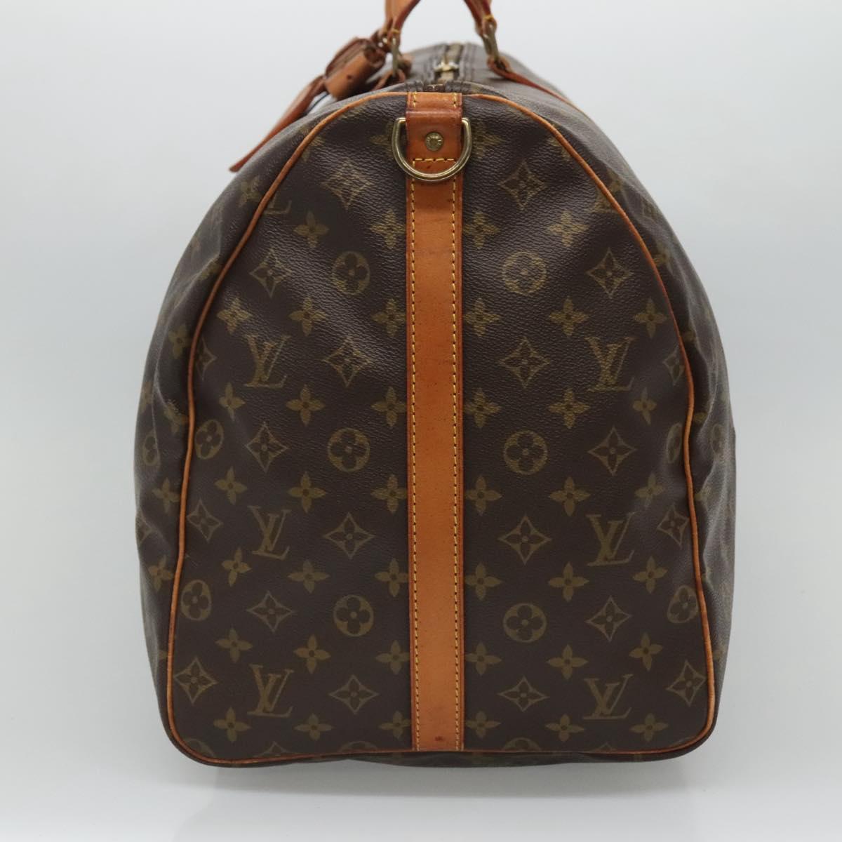 LOUIS VUITTON Monogram Keepall Bandouliere 60 Boston Bag M41412 LV Auth bs22766