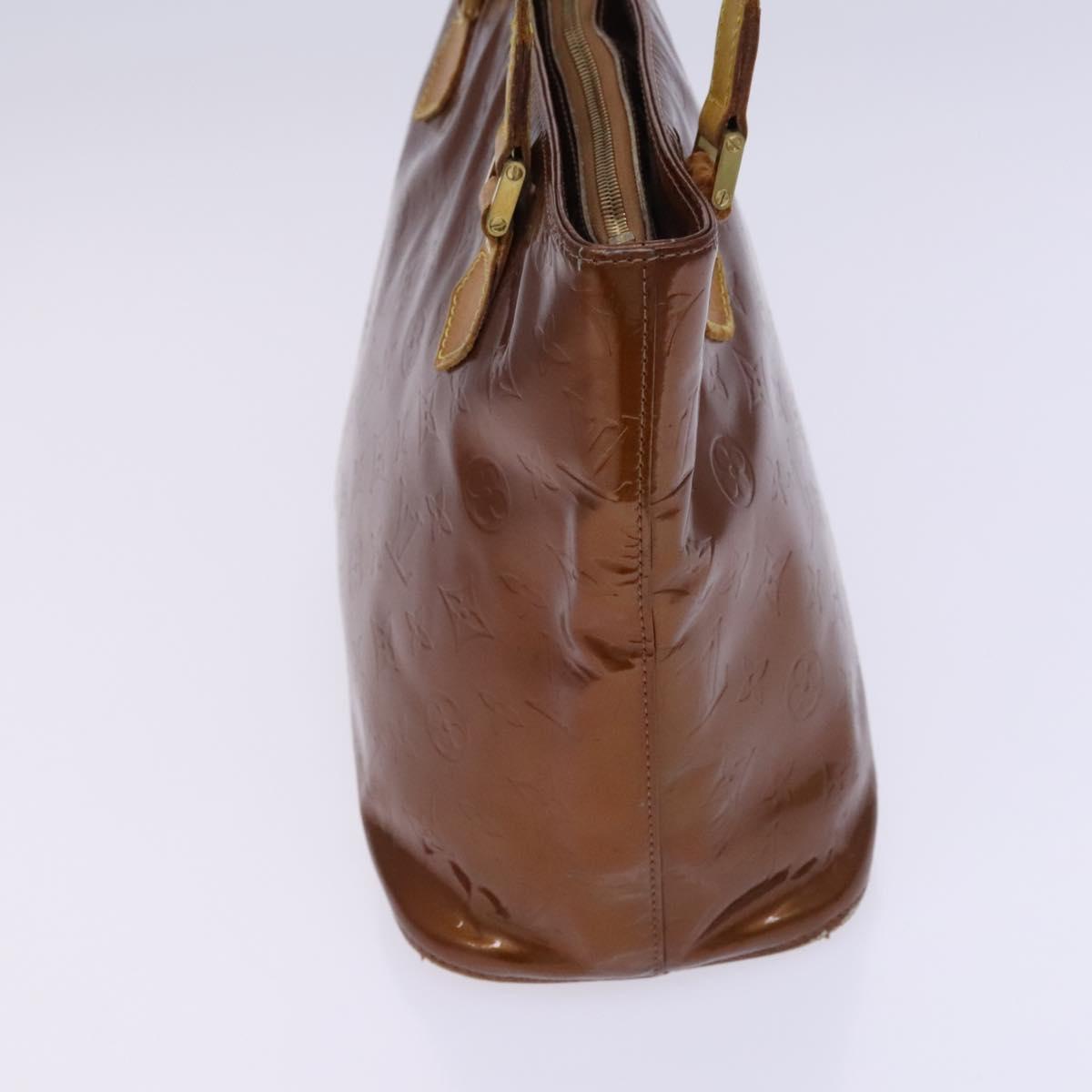 LOUIS VUITTON Monogram Vernis Hand Bag 2Set Amarante Brown LV Auth bs22775