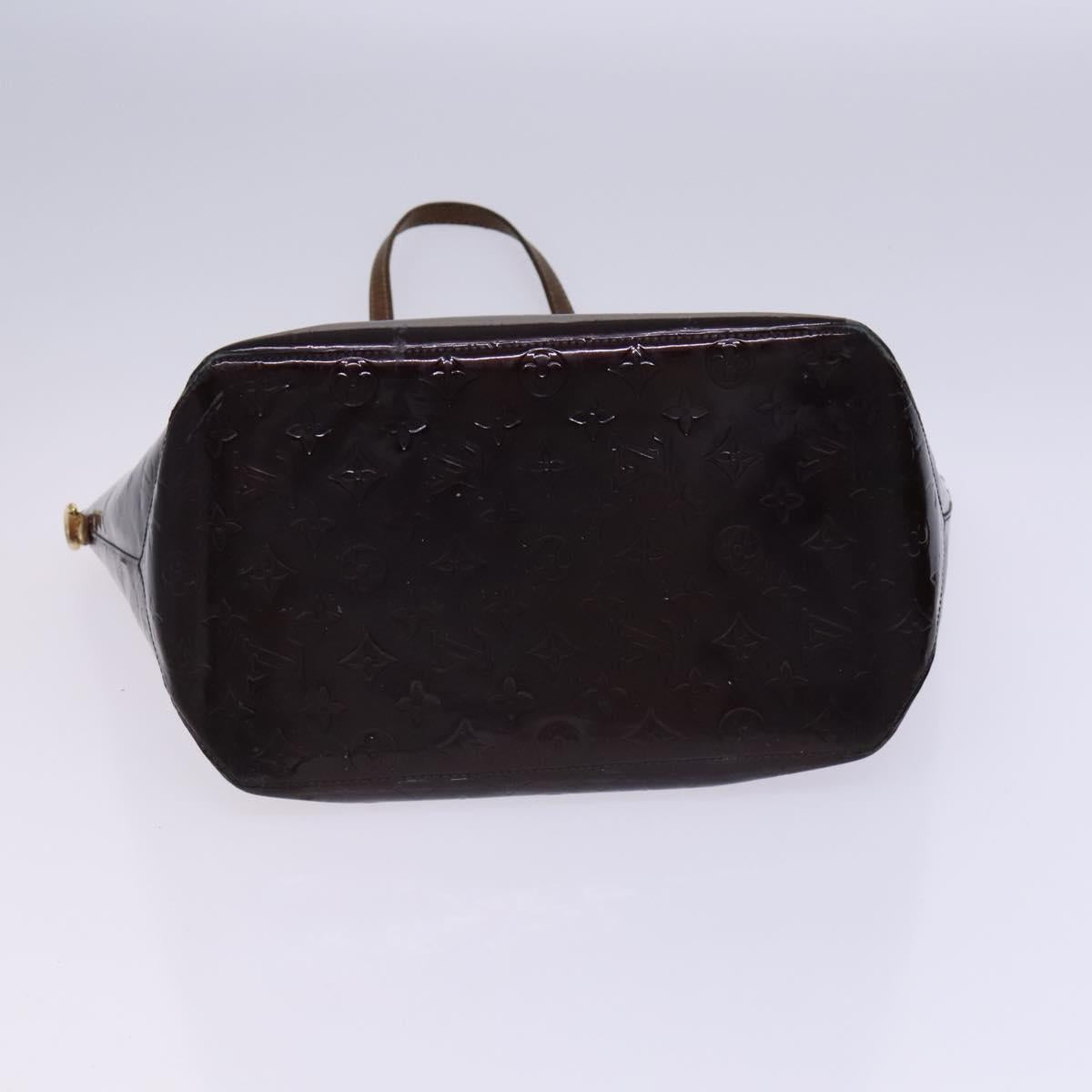 LOUIS VUITTON Monogram Vernis Hand Bag 2Set Amarante Brown LV Auth bs22775