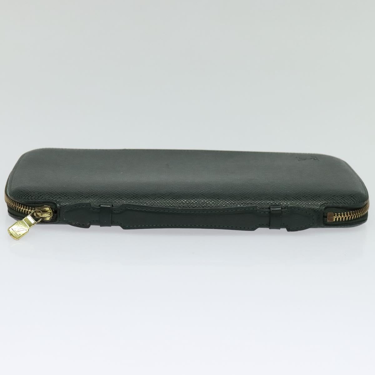 LOUIS VUITTON Taiga Organizer Atoll Travel Case Ardoise M30652 LV Auth bs22785