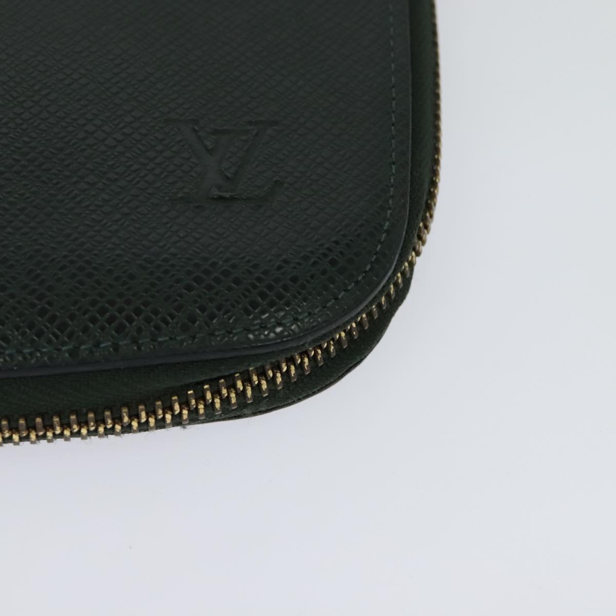 LOUIS VUITTON Taiga Organizer Atoll Travel Case Ardoise M30652 LV Auth bs22785