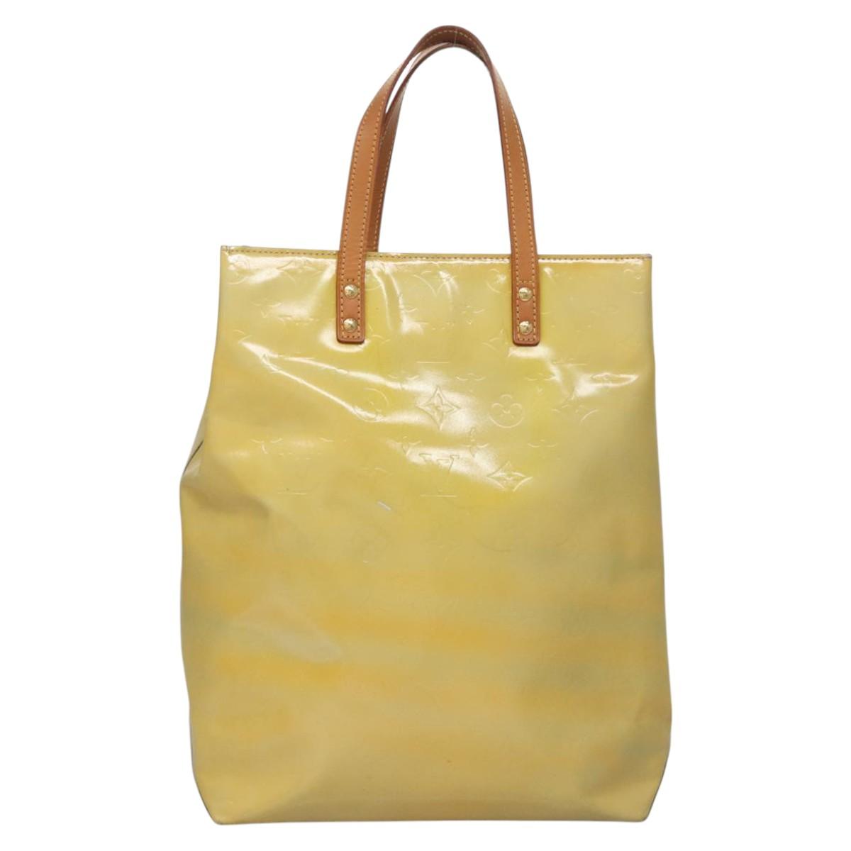 LOUIS VUITTON Monogram Vernis Reade MM Hand Bag Gris M91142 LV Auth bs22838
