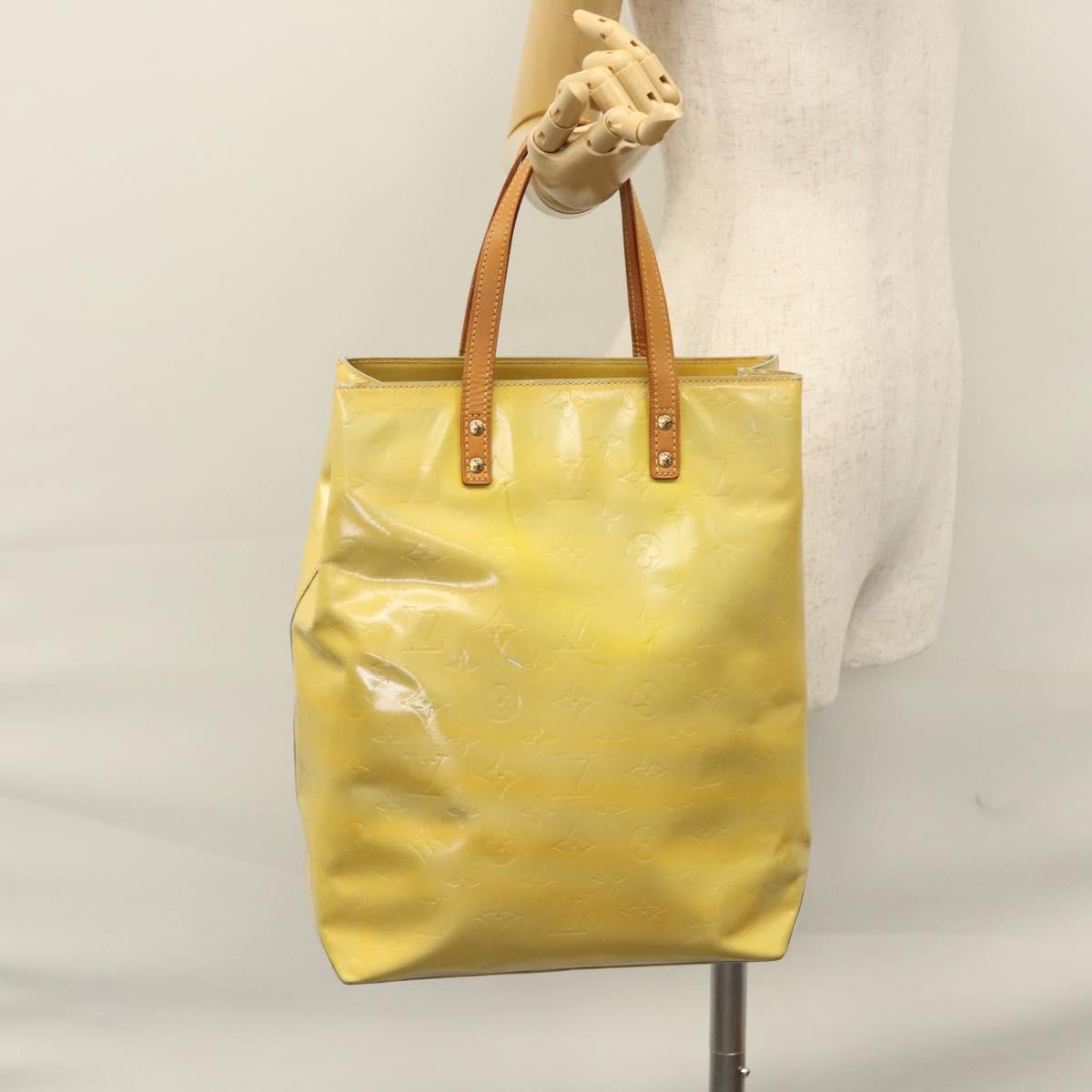LOUIS VUITTON Monogram Vernis Reade MM Hand Bag Gris M91142 LV Auth bs22838