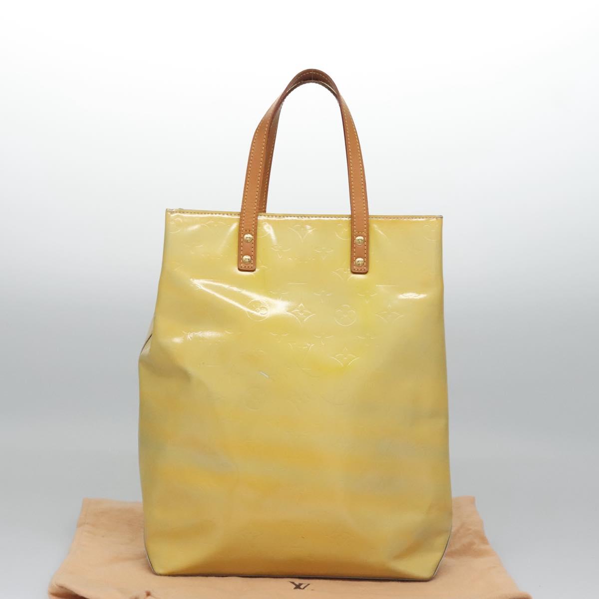 LOUIS VUITTON Monogram Vernis Reade MM Hand Bag Gris M91142 LV Auth bs22838
