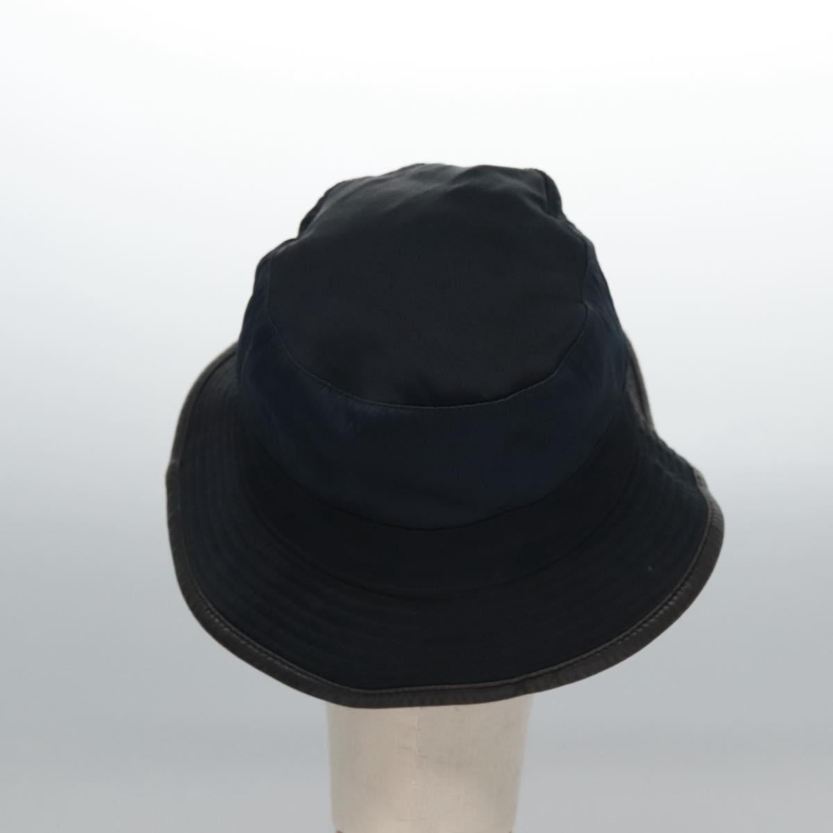HERMES Hat Cotton 2Set Black Navy Auth bs22904
