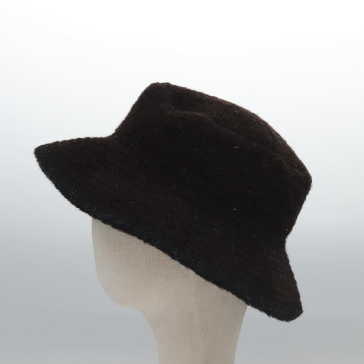 HERMES Hat Cotton 2Set Black Navy Auth bs22904