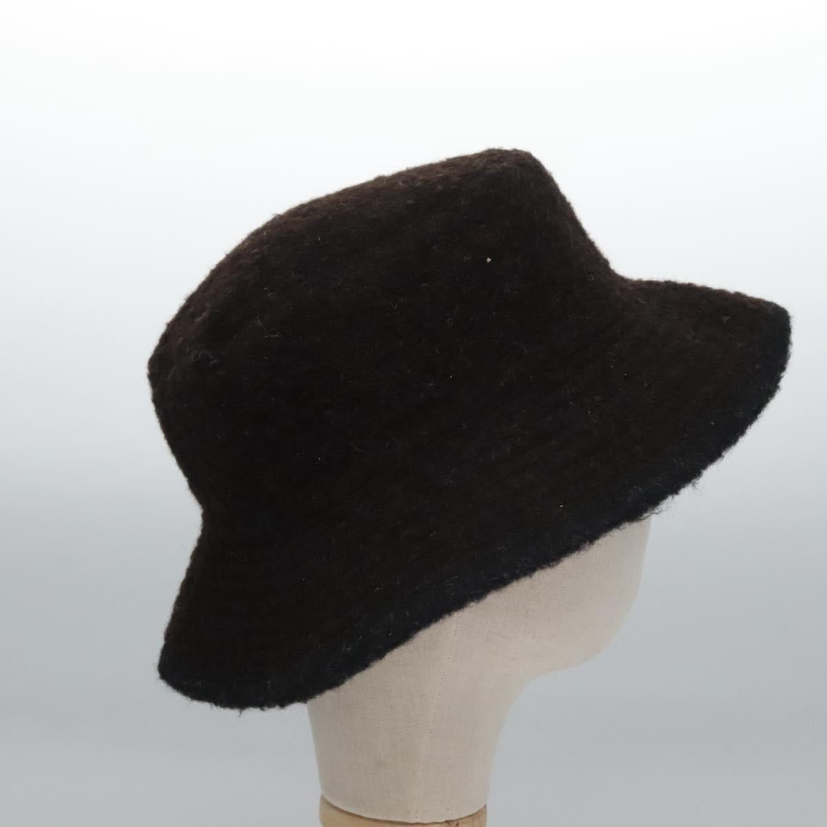 HERMES Hat Cotton 2Set Black Navy Auth bs22904