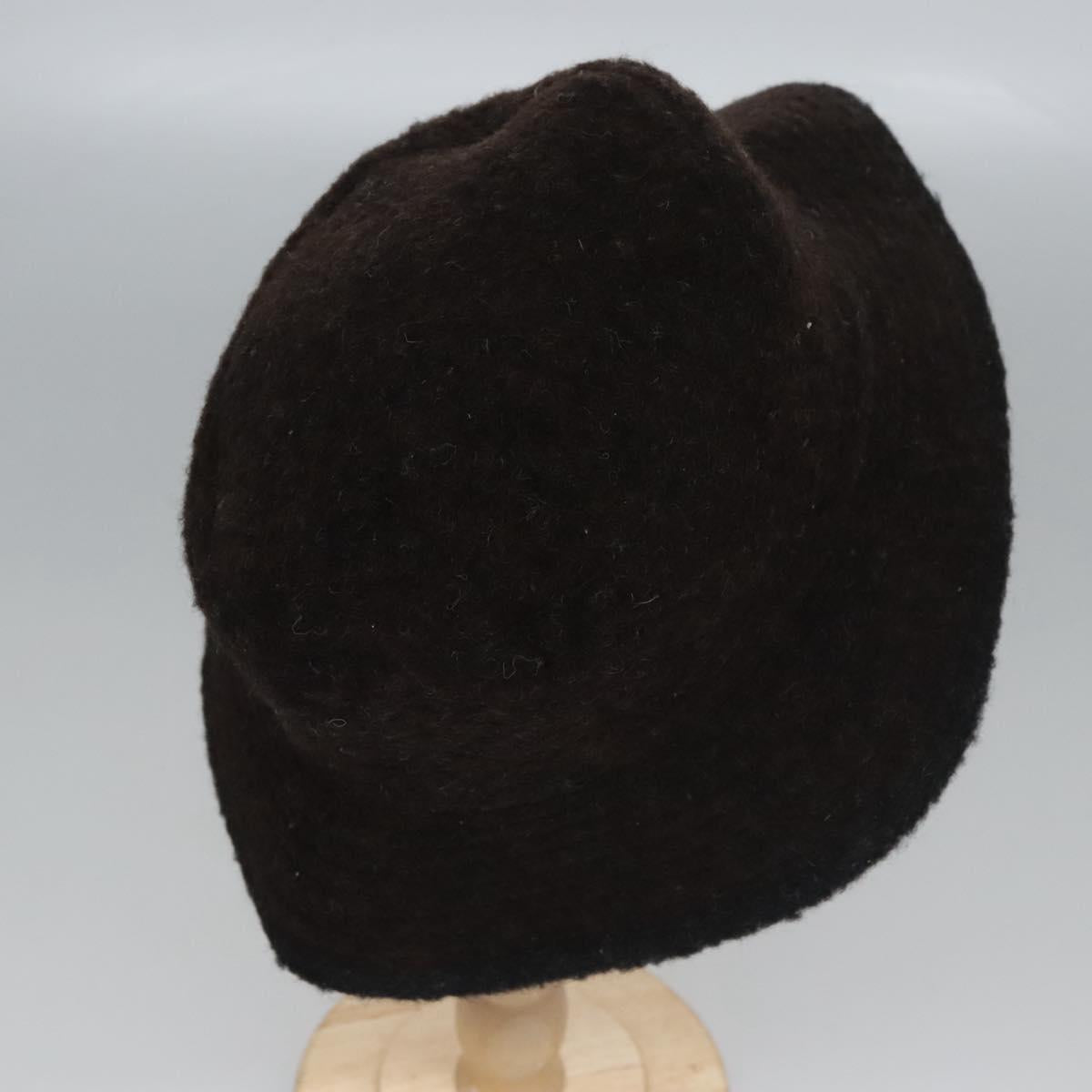 HERMES Hat Cotton 2Set Black Navy Auth bs22904
