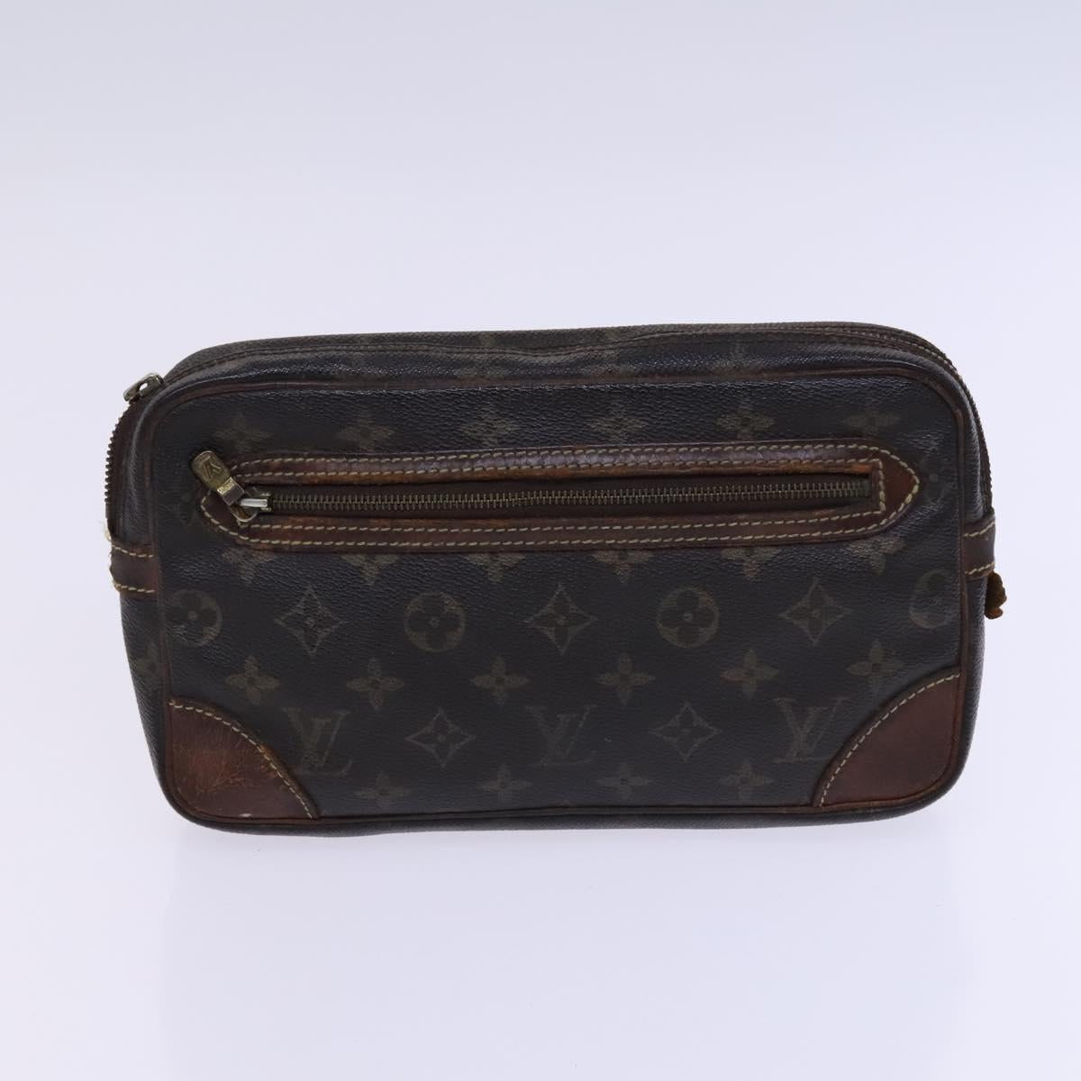 LOUIS VUITTON Monogram Clutch Bag 2 Set LV Auth bs22909