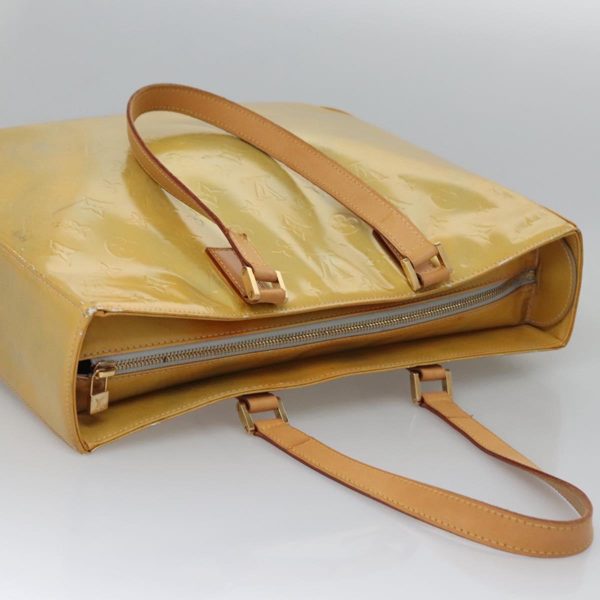 LOUIS VUITTON Monogram Vernis Columbus Tote Bag Gris M91028 LV Auth bs22929