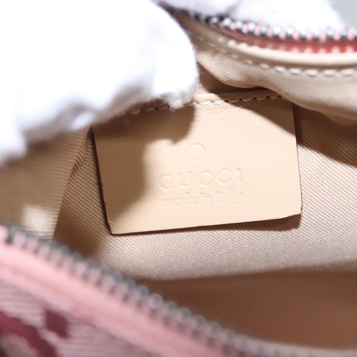GUCCI GG Canvas Waist bag Pink Silver 037 1312 Auth bs22943
