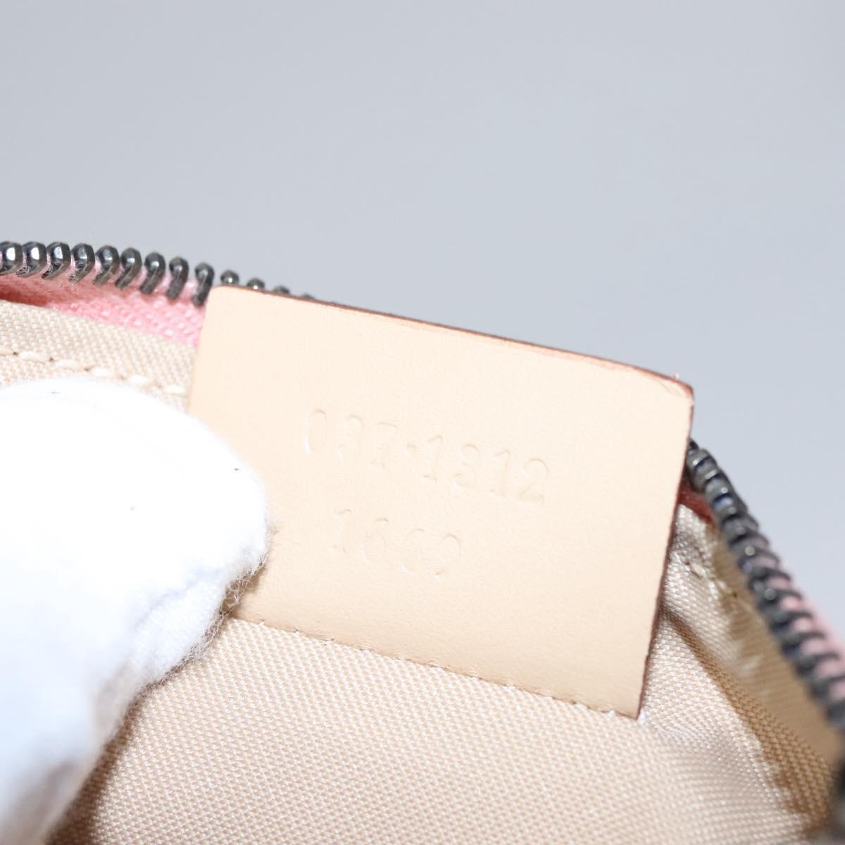 GUCCI GG Canvas Waist bag Pink Silver 037 1312 Auth bs22943