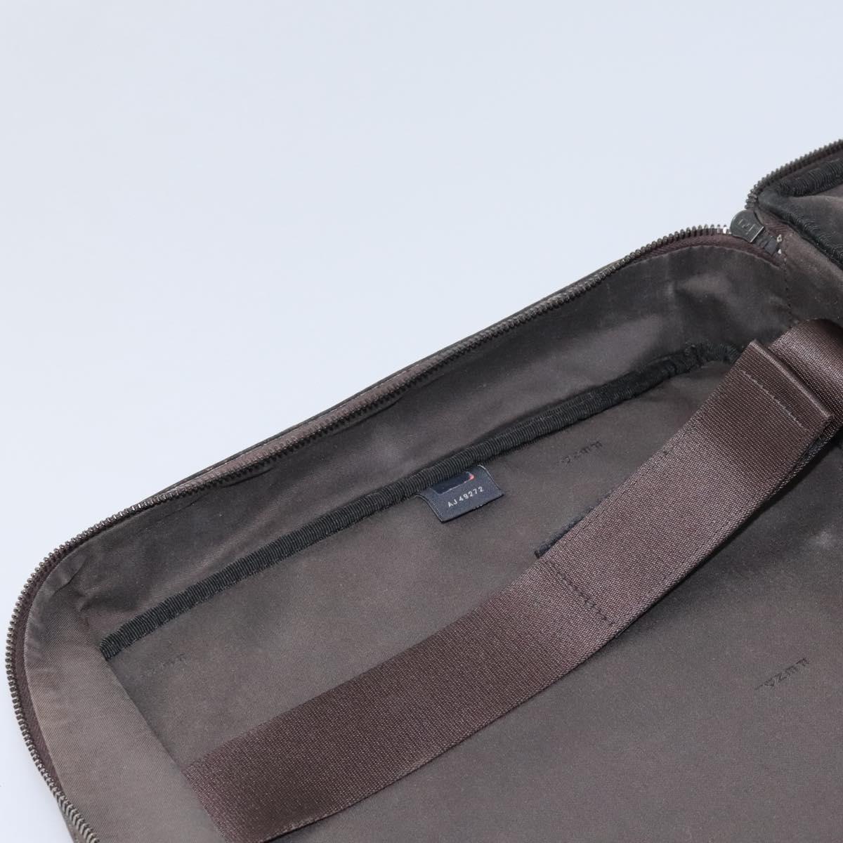 FENDI Hand Bag Leather Brown Auth bs22958
