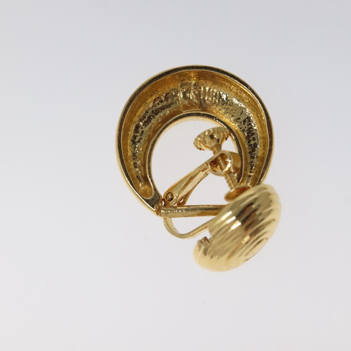 SAINT LAURENT Earring Earring Metal Gold Auth bs22968