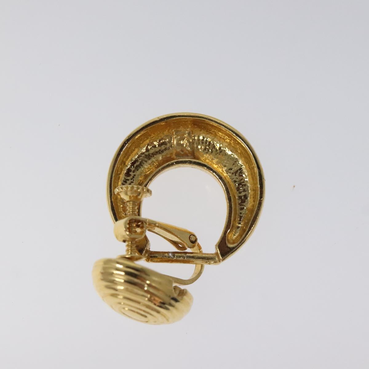 SAINT LAURENT Earring Earring Metal Gold Auth bs22968