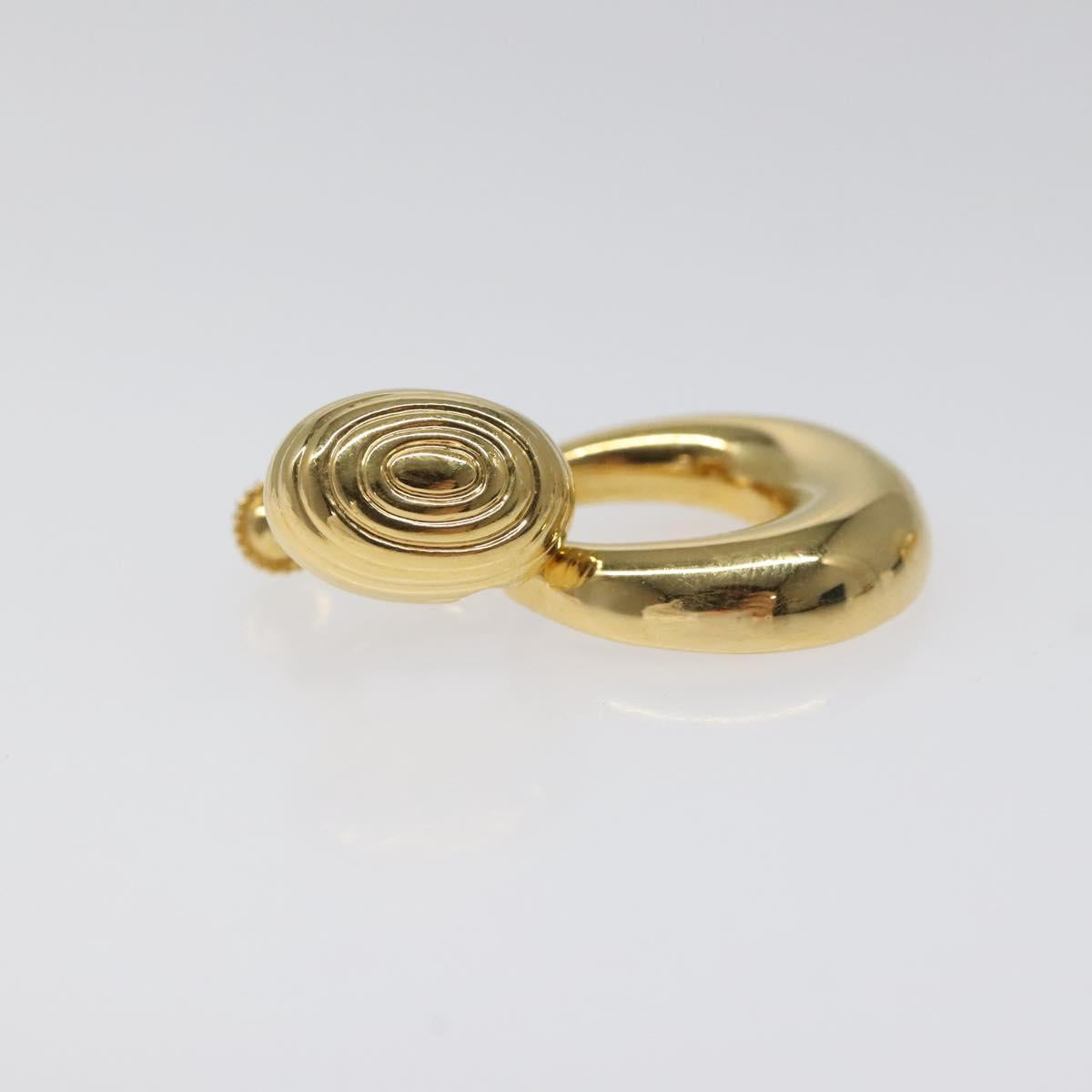 SAINT LAURENT Earring Earring Metal Gold Auth bs22968