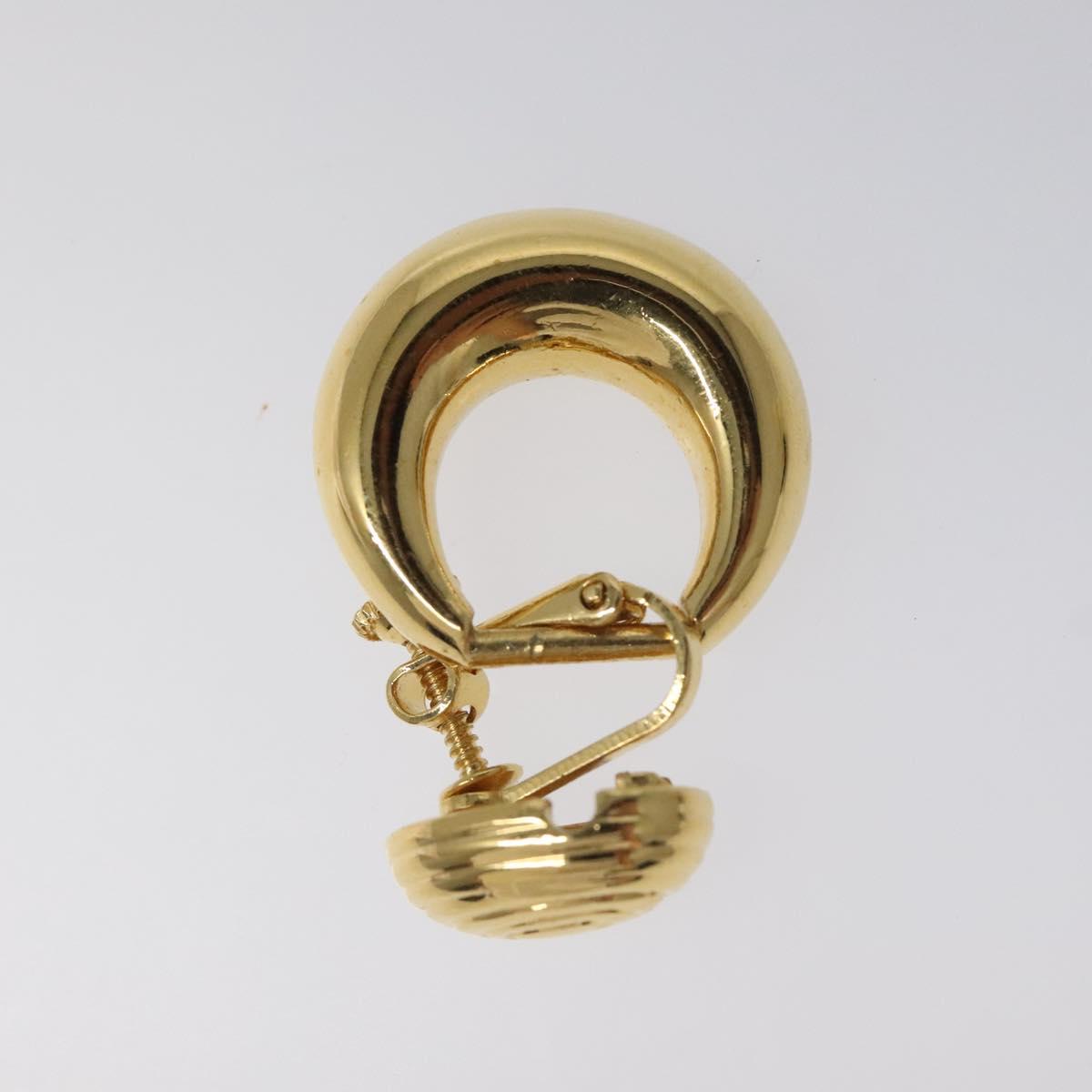 SAINT LAURENT Earring Earring Metal Gold Auth bs22968