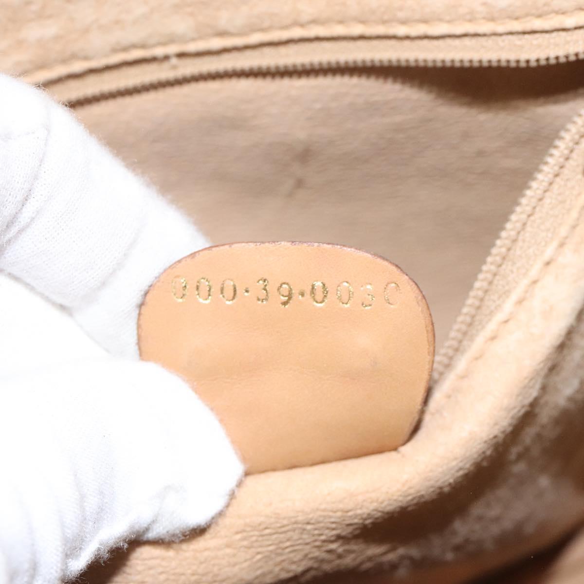 GUCCI Micro GG Supreme Hand Bag PVC Leather Beige Gold 000 39 0030 Auth bs22970