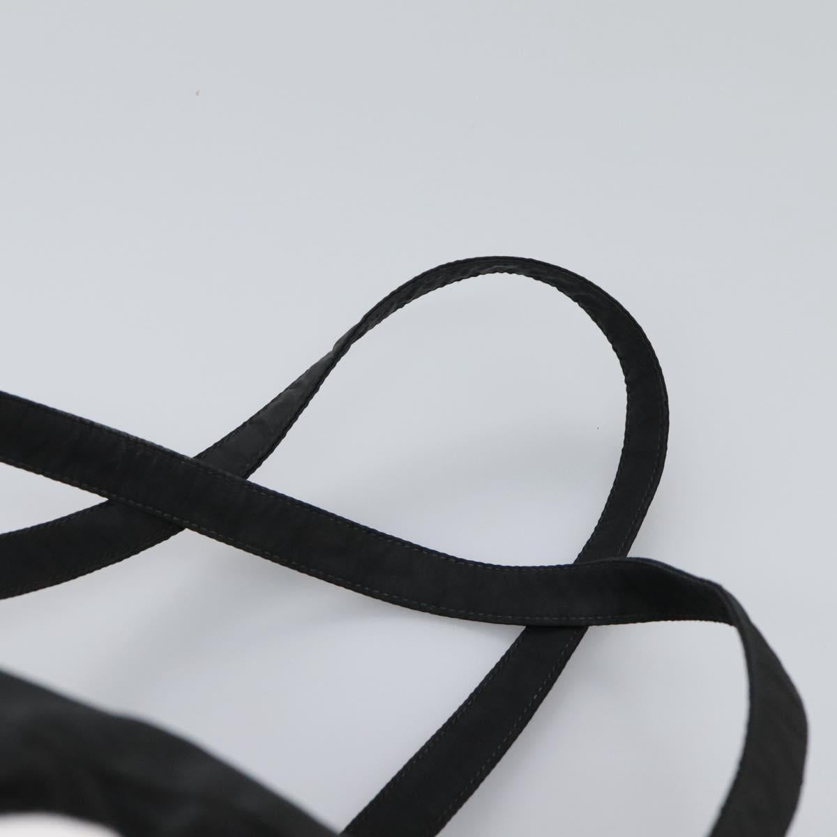 PRADA Backpack Nylon Black Gold Auth bs22978