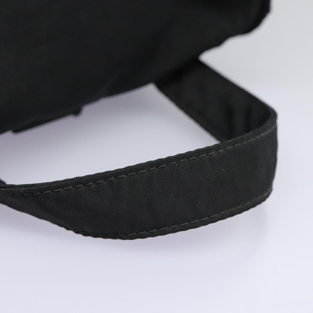 PRADA Backpack Nylon Black Gold Auth bs22978