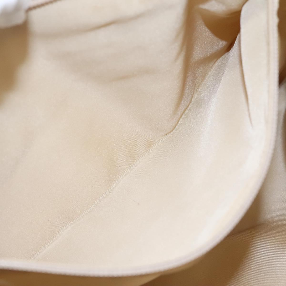 PRADA Hand Bag Nylon Plastic Beige Clear Auth bs22980