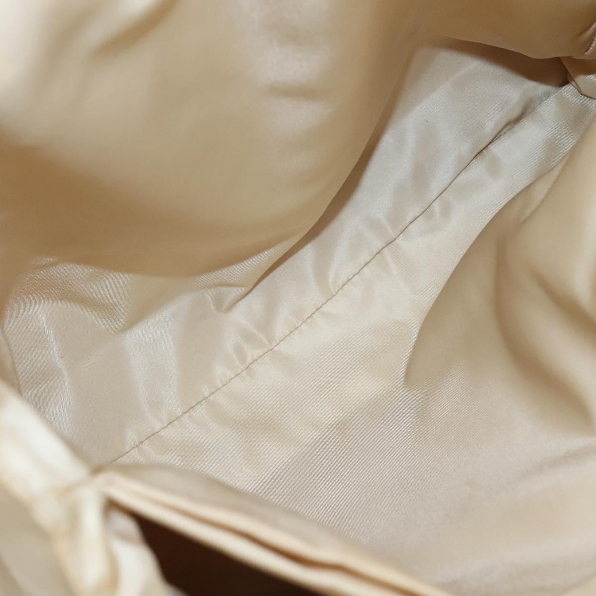 PRADA Hand Bag Nylon Plastic Beige Clear Auth bs22980