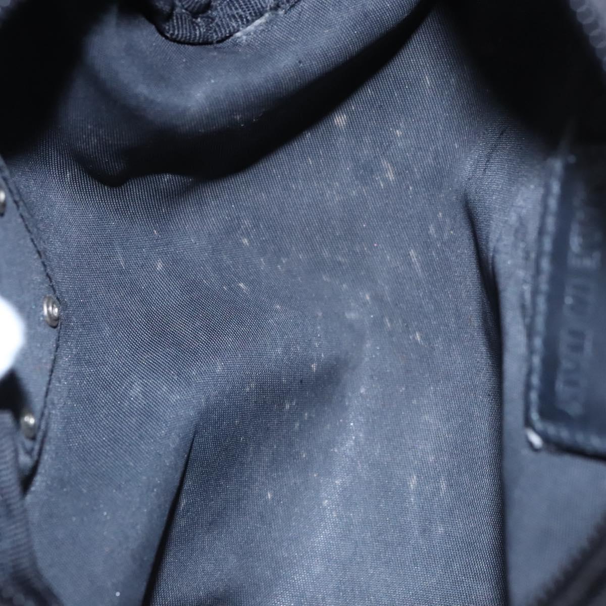 PRADA Pouch Nylon Black Silver Auth bs22990