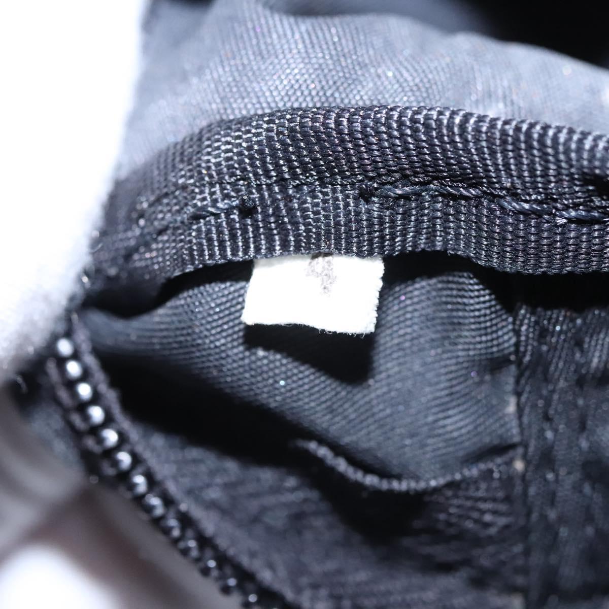 PRADA Pouch Nylon Black Silver Auth bs22990