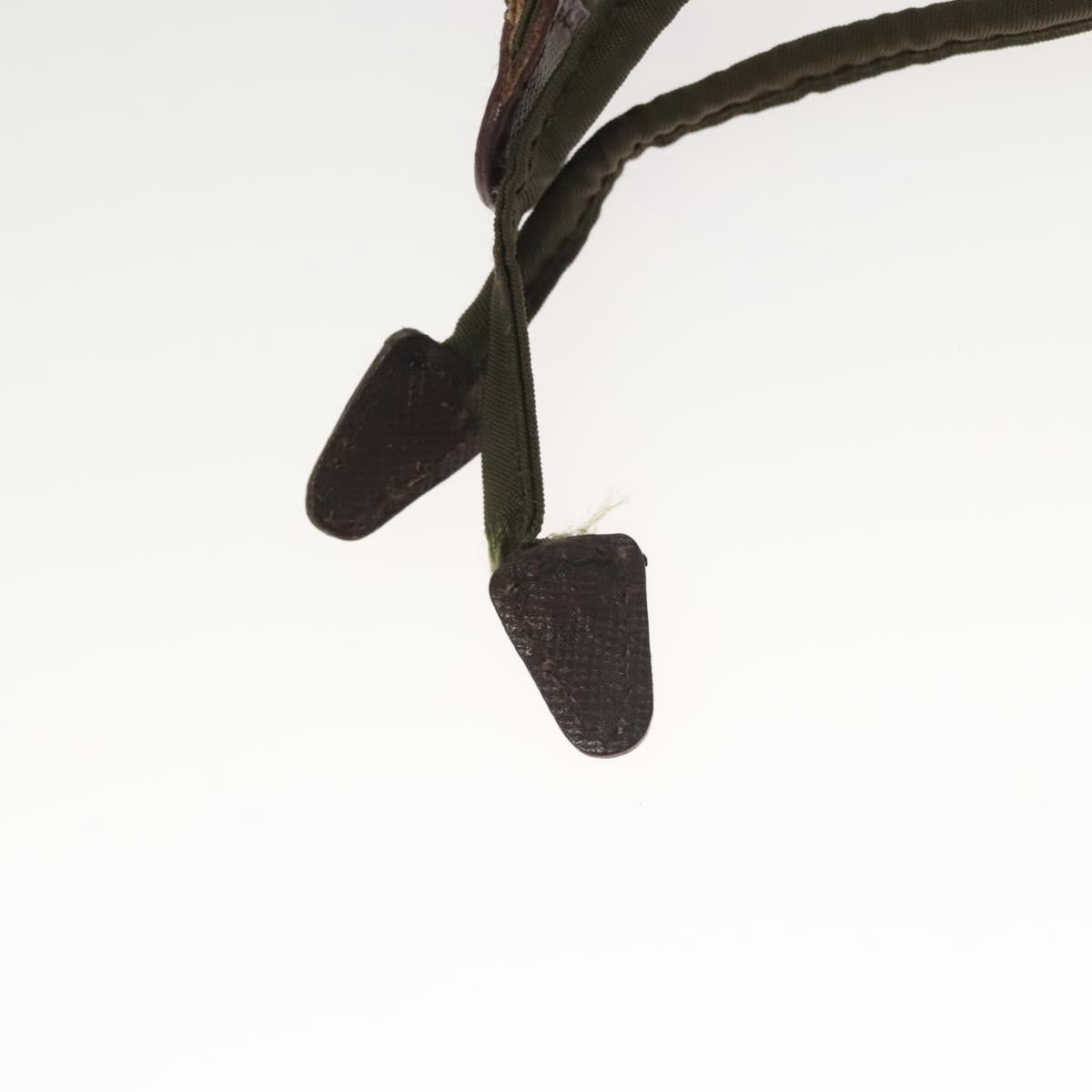 PRADA Backpack Nylon Khaki Silver Auth bs22991